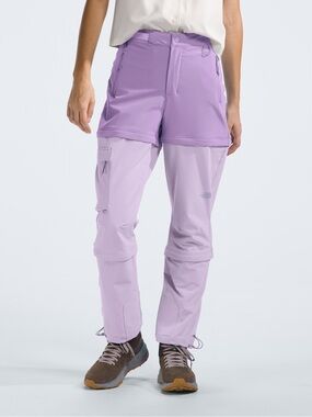 The North Face Women's Bridgeway Zip-Off Pants - Lite Lilac/Icy Lilac - Size 0